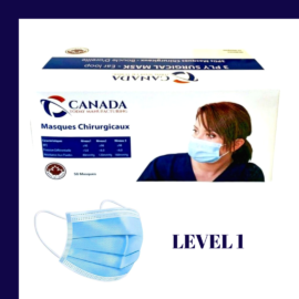 3-ply Level 1 Disposable Surgical Masks – Box of 50